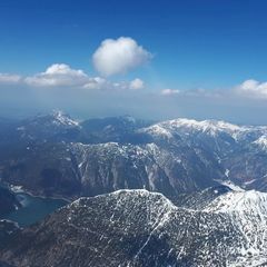 Flugwegposition um 14:43:32: Aufgenommen in der Nähe von Gemeinde Leutasch, Österreich in 2753 Meter